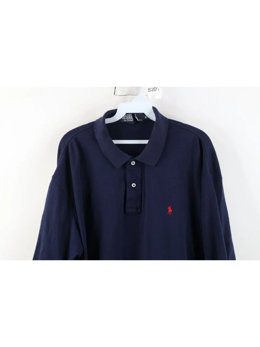 Vtg 90s Ralph Lauren Mens XL Faded Soft Cotton Touch Golf Polo Shirt Blue USA